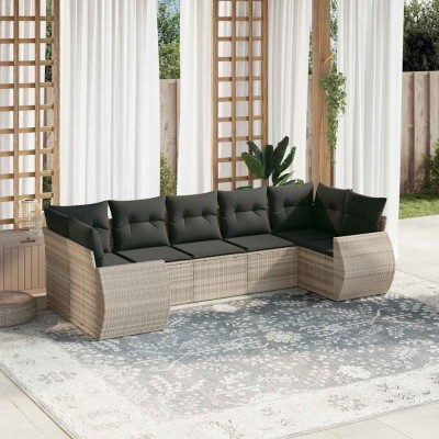 Sofa set with cushions, 7...