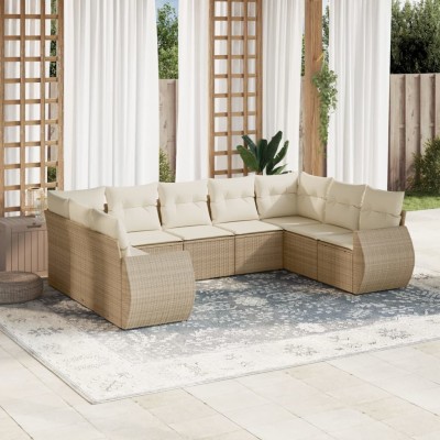 Garden set with cushions, 9...