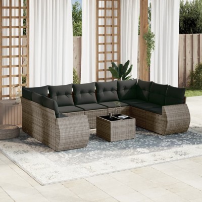 Garden set with cushions,...