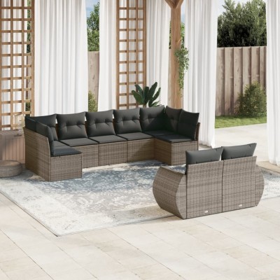 Sofa set with cushions, 9...