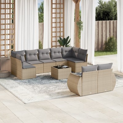 Sofa set with cushions, 10...