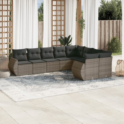 Sofa set with cushions, 9...