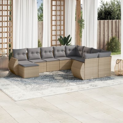Sofa set with cushions, 10...