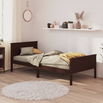 Bed frame, dark brown,...