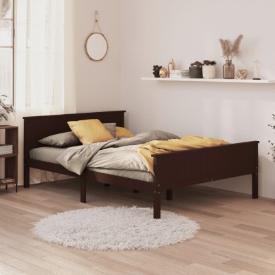 Bed frame, dark brown,...
