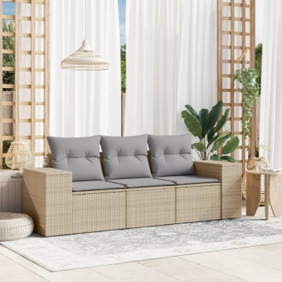 Sofa set with cushions, 3...