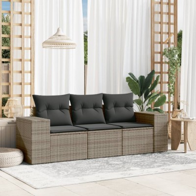 Sofa set with cushions, 3...