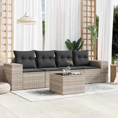 Sofa set with cushions, 5...