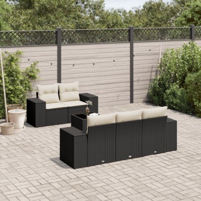 Sofa set with cushions, 6...