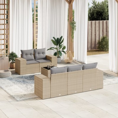 Sofa set with cushions, 6...