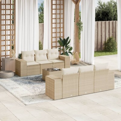 Sofa set with cushions, 7...