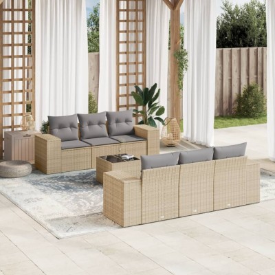 Sofa set with cushions, 7...