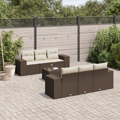 Sofa set with cushions, 7...