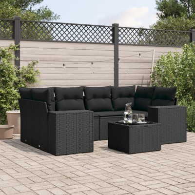 Sofa set with cushions, 7...