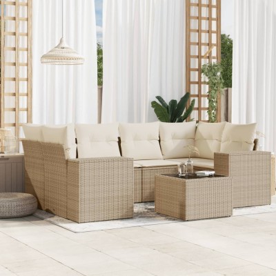 Sofa set with cushions, 7...