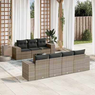 Garden set with cushions, 8...
