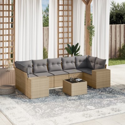 Sofa set with cushions, 8...