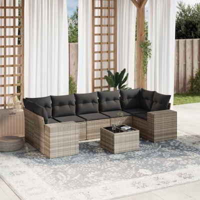 Garden set with cushions, 8...