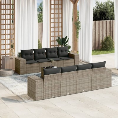 Sofa set with cushions, 9...