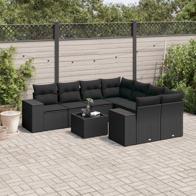 Garden set with cushions, 9...