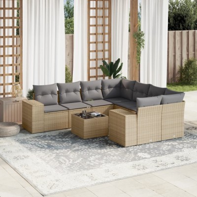 Garden set with cushions, 9...
