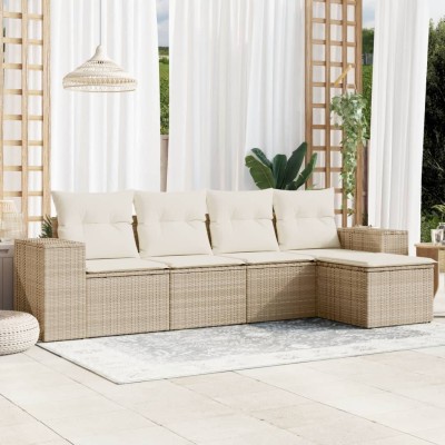 Sofa set with cushions, 5...