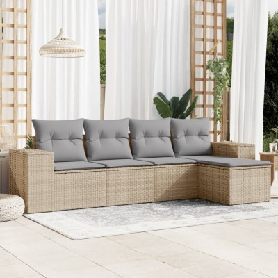 Sofa set with cushions, 5...