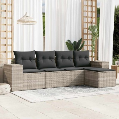 Sofa set with cushions, 5...
