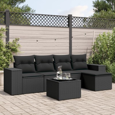 Sofa set with cushions, 6...