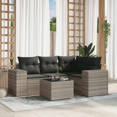 Sofa set with cushions, 5...