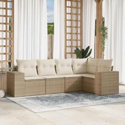 Sofa set with cushions, 5...