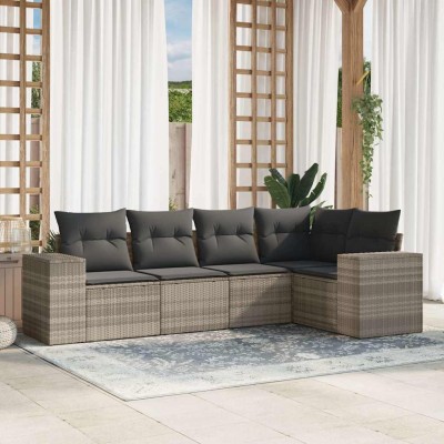 Sofa set with cushions, 5...