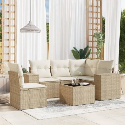 Sofa set with cushions, 6...