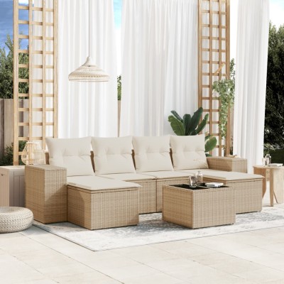 Sofa set with cushions, 7...