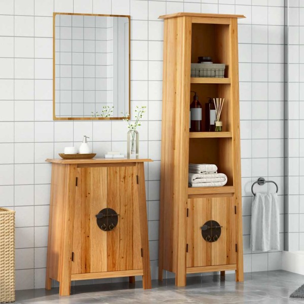 Bathroom furniture set, 2 parts, solid pine