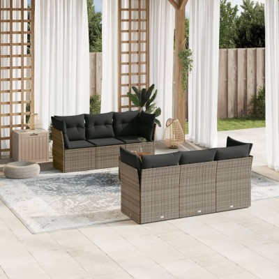 Sofa set with cushions, 7...
