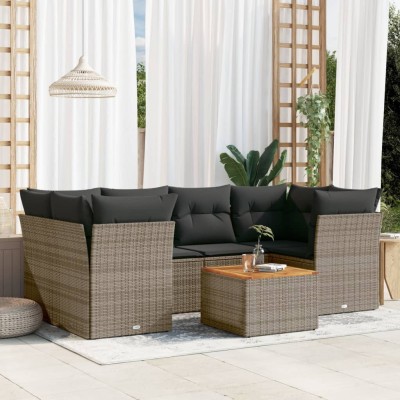 Sofa set with cushions, 7...