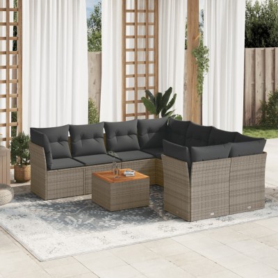 Sofa set with cushions, 9...
