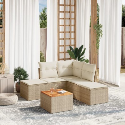 Sofa set with cushions, 6...