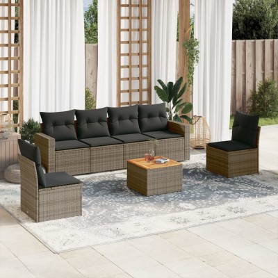 Sofa set with cushions, 7...