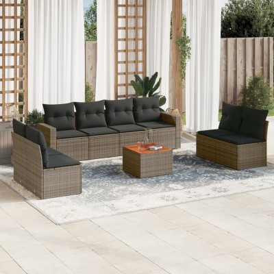 Sofa set with cushions, 9...
