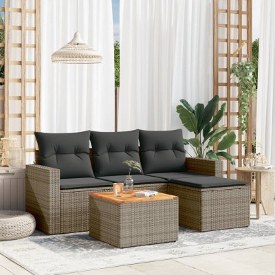 Sofa set with cushions, 5...