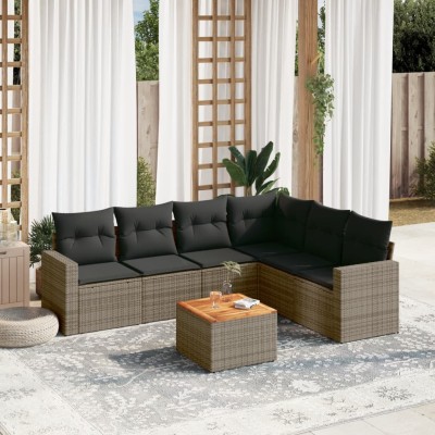 Sofa set with cushions, 7...