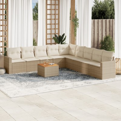 Sofa set with cushions, 10...
