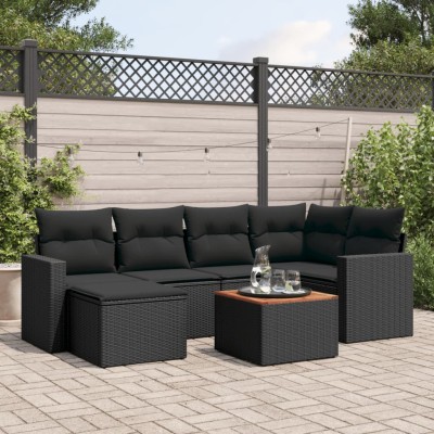 Sofa set with cushions, 7...