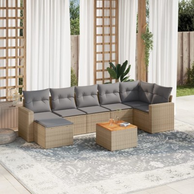 Sofa set with cushions, 8...