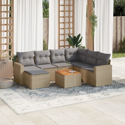 Sofa set with cushions, 8...