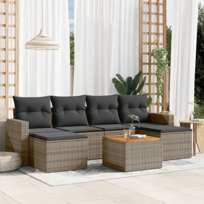 Sofa set with cushions, 7...