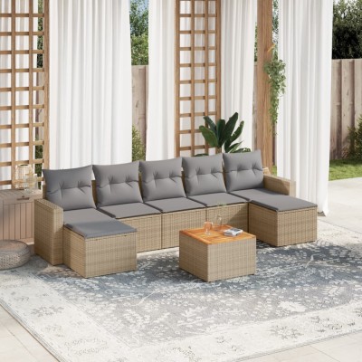 Sofa set with cushions, 8...