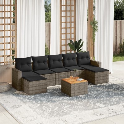 Garden set with cushions, 8...